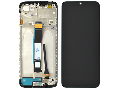 Xiaomi Redmi 10C - Lcd + Touch Screen + Frame + Swich Tasti Laterali Black