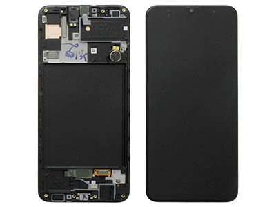 Samsung SM-A307 Galaxy A30s - Lcd + Touchscreen + Frame + Altoparlante + Vibrazione Nero