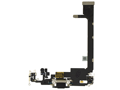 Apple iPhone 11 Pro Max - Flat Cable + Connettore Ricarica + Microfono Nero