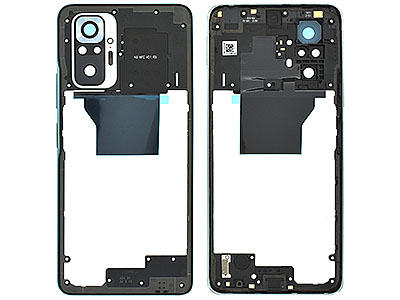 Xiaomi Redmi Note 10 Pro 4G - BackCover + Vetrino Camera +Tasti Volume Glacier Blue