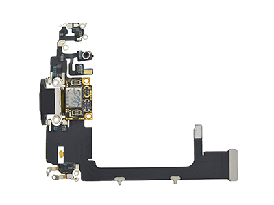 Apple iPhone 11 Pro - Flat Cable + Connettore Ricarica + Microfono Nero + IC